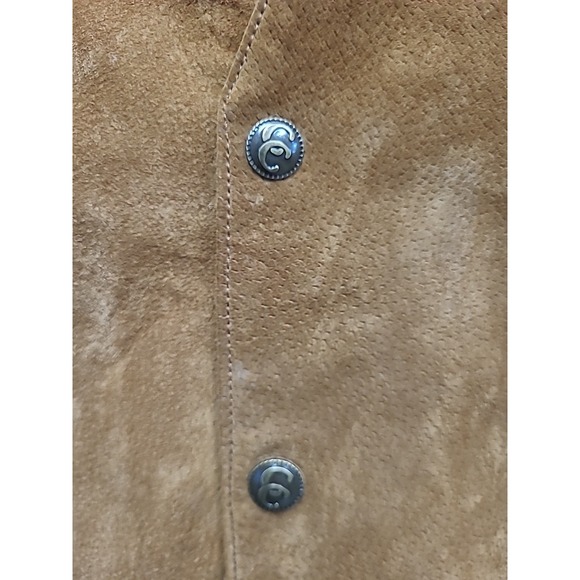 Cripple Creek Vest Men's XL Suede Leather Western Button Cowboy Lined Pockets - Picture 2 of 8